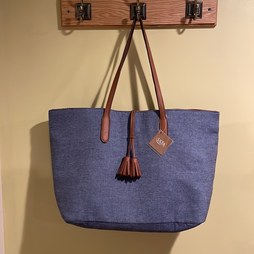 Ulta Denim Tote NWT 19”x12”x5”